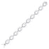 14K White Gold Diamond Link Oval Bracelet 4.00 Cttw