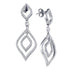 10K White Gold Round Diamond Dangle Earrings 3/4 Cttw - Gold Americas