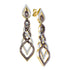 10K Yellow Gold Cognac-brown Color Enhanced Diamond Dangle Earrings 1-1/2 Cttw - Gold Americas