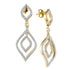 10K Yellow Gold Round Diamond Dangle Earrings 1-3/8 Cttw - Gold Americas