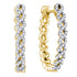 10K Yellow Gold Round Diamond Woven Hoop Earrings 1/2 Cttw - Gold Americas