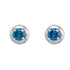 10k White Gold Blue Color Enhanced Round Diamond Solitaire Screwback Stud Earrings 1/2 Cttw - Gold Americas
