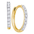 10K Yellow Gold Round Diamond Hoop Earrings 1/3 Cttw - Gold Americas