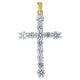 Sterling Silver Cubic Zirconia Cross Pendant Charm