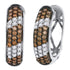 10K White Gold Round Cognac-brown Color Enhanced Diamond Hoop Earrings 1.00 Cttw - Gold Americas