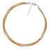 925 Sterling Silver 12.3gms Rose & Gold Plated Spring Omega Bracelet  7.5" Unisex - Gold Americas