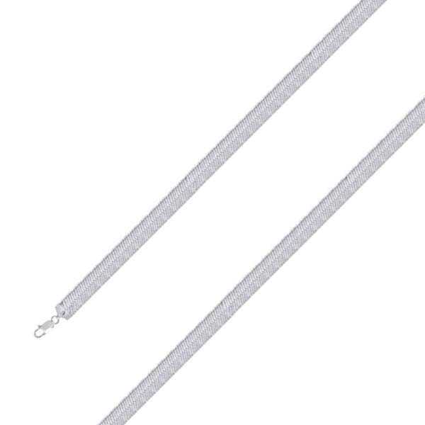925 Sterling 7mm Silver Herring Bone Chain Size- 9" - Gold Americas