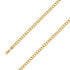 14k Yellow Gold Finish 7mm Silver Cuban Chain Size- 8" - Gold Americas