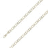 925 Sterling Silver 7mm E-Coated Diamond Cut Cuban Chain Size- 9" - Gold Americas