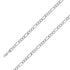 927 Sterling 7mm Silver Rhodium Plated Figaro Chain Size- 9" - Gold Americas
