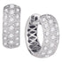 14K White Gold Round Diamond Huggie Earrings 3/4 Cttw - Gold Americas