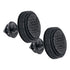 Black Sterling Silver Mens Round Color Enhanced Diamond Circle Cluster Earrings 1/6 Cttw - Gold Americas