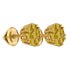 Sterling Silver Round Yellow Color Enhanced Diamond Flower Cluster Stud Earrings 1.00 Cttw - Gold Americas