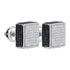 Sterling Silver Mens Round Black Color Enhanced Diamond Square 3D Stud Earrings 1/4 Cttw - Gold Americas