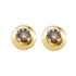 10K Yellow Gold Round Brown Color Enhanced Diamond Stud Earrings 1/2 Cttw