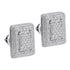 Sterling Silver Unisex Round Diamond Square Cluster Stud Earrings 1/4 Cttw - Gold Americas