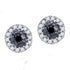 10K White Gold Round Black Color Enhanced Diamond Stud Screwback Earrings 1/5 Cttw - Gold Americas