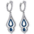 10K White Gold Round Blue Color Enhanced Diamond Spade Dangle Earrings 1/2 Cttw - Gold Americas