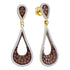 10K Yellow Gold Round Cognac-brown Color Enhanced Diamond Teardrop Dangle Earrings 1.00 Cttw - Gold Americas