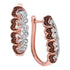 10K Rose Gold Round Red Color Enhanced Diamond Heart Hoop Earrings 1/4 Cttw - Gold Americas