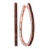10k Pink Rose Gold Red Color Enhanced Diamond Slender Large Unique Hoop Earrings 1/4 Cttw - Gold Americas