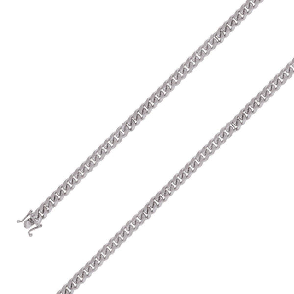 925 Sterling Silver 8mm Rhodium Plated Miami Cuban Chain Size- 9" - Gold Americas