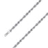 925 Sterling 8mm Silver Rhodium Plated Rope Chain Size- 8" - Gold Americas