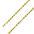 925 Sterling Silver 8mm Yellow Gold Plated Rope Chain Size- 8" - Gold Americas