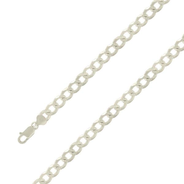 925 Sterling Silver 9.5mm E-Coated Diamond Cut Cuban Chain Size- 9" - Gold Americas