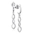 10K White Gold Round Diamond Infinity Dangle Earrings 1/8 Cttw - Gold Americas