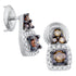 10K White Gold Round Cognac-brown Color Enhanced Diamond Solitaire Screwback Earrings 3/8 Cttw