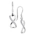 10k White Gold Round Diamond Infinity-weave Dangle Ear-wire Earrings Anniversary 1/5 Cttw - Gold Americas