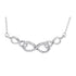 Sterling Silver Womens Round Diamond Infinity Pendant Necklace 1/5 Cttw