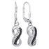 10K White Gold Round Black Color Enhanced Diamond Infinity Dangle Earrings 1/5 Cttw - Gold Americas