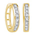 10K Yellow Gold Round Diamond Hoop Earrings 1/2 Cttw - Gold Americas