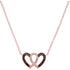 10K Rose Gold Womens Round Red Color Enhanced Diamond Heart Awareness Ribbon Pendant Necklace 1/10 Cttw - Gold Americas