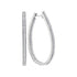 10K White Gold Round Diamond Hoop Earrings 1/2 Cttw - Gold Americas