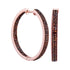 10K Rose Gold Round Red Color Enhanced Diamond Hoop Earrings 1.00 Cttw - Gold Americas