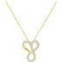 10K Yellow Gold Womens Round Diamond Infinity Heart Pendant Necklace 1/6 Cttw