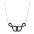 10K Rose Gold Womens Round Red Color Enhanced Diamond Heart Pendant Necklace 1/5 Cttw - Gold Americas