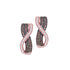 10K Rose Gold Round Cognac-brown Color Enhanced Diamond Vertical Crossover Stripe Hoop Earrings 1/2 Cttw - Gold Americas