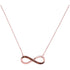 10K Rose Gold Womens Round Red Color Enhanced Diamond Infinity Pendant Necklace 1/20 Cttw - Gold Americas