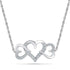 Sterling Silver Diamond Triple Heart Bracelet 1/10 Cttw