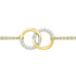 10K Yellow Gold Diamond Linked Circle Fashion Bracelet 1/10 Cttw