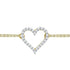 10K Yellow Gold Diamond Heart Bracelet 1/8 Cttw
