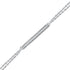 Sterling Silver Diamond Single Row Bar Fashion Bracelet 1/12 Cttw