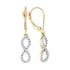 10K Yellow Gold Round Diamond Infinity Dangle Earrings 1/4 Cttw - Gold Americas