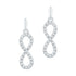 10K White Gold Round Diamond Infinity Dangle Earrings 1/4 Cttw - Gold Americas