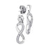 10K White Gold Round Diamond Infinity Dangle Earrings 1/10 Cttw - Gold Americas