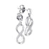 10k White Gold Round Diamond Infinity Dangle Screwback Earrings 1/10 Cttw - Gold Americas